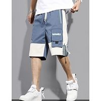 Men's Cargo Shorts Casual Shorts Techwear Pocket Color Block Comfort Breathable Outdoor Daily Going out Fashion Casual Black Blue Lightinthebox - thumbnail