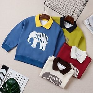 Kids Boys Sweatshirt Animal Long Sleeve Fall Winter Daily Cotton School Outdoor Casual Lightinthebox