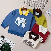 Kids Boys Sweatshirt Animal Long Sleeve Fall Winter Daily Cotton School Outdoor Casual Lightinthebox - thumbnail