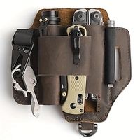 1pc Multitool Sheath, Genuine Leather Waist Bag Fanny Bag for Work And Daily Use, Gifts For Men, Secure And Convenient Tool Holder, Accessories Storage Bag, Outdoor Multitool Kits for Fishing Hunting miniinthebox - thumbnail