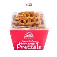 Smart Gourmet Roasted Red Pepper Hummus and Pretzels, 12X140G