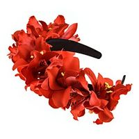 Flower Style Romantic Fabric Headpiece with Floral 1 Piece Special Occasion / Party / Evening Headpiece miniinthebox - thumbnail