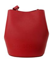 Burberry Lorne Small Red Pebbled Leather Bucket Crossbody Purse Bag - 45233 - thumbnail