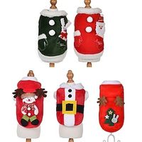 Pet Clothing Winter Attire Festive Attire Halloween Christmas Dog Clothing Elk Christmas Attire Pet Clothing Lightinthebox - thumbnail