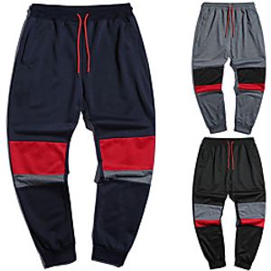 Men's Casual  Sporty Streetwear Comfort Outdoor Casual Daily Jogger Pants Trousers Pants Color Block Full Length Drawstring Gray Black Navy Blue Lightinthebox