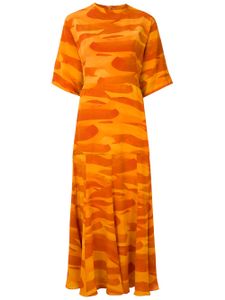 Andrea Marques silk T-shirt dress - ORANGE