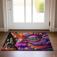 Trippy Psychedelic Monster Doormat Non-Slip Oil Proof Rug Indoor Outdoor Mat Bedroom Decor Bathroom Mat Entrance Rug Door Mat Lightinthebox