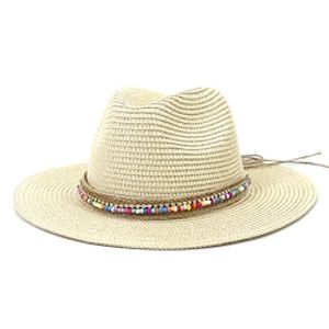 Men's Straw Hat Sun Hat Panama Hat Fedora Trilby Hat Black White Straw 1920s Fashion Simple Style Boho Sports  Outdoor Daily Holiday Fashion miniinthebox