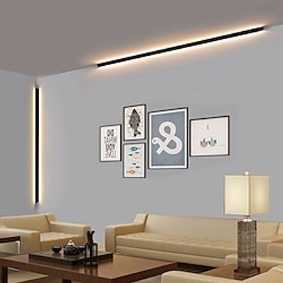 Black Long LED Wall Light Modern Simplicity Wall Lamp for Corner, Indoor Aluminum Wall Lights Decor Fixture for Bedroom, Entrance, Living Room Lightinthebox