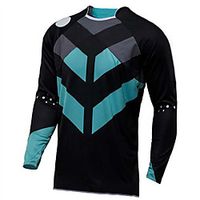 21Grams Men's Long Sleeve Cycling Jersey Downhill Jersey Dirt Bike Jersey Winter Spandex Polyester Bule / Black Patchwork Bike Jersey Top Mountain Bike MTB Road Bike Cycling Thermal Warm UV Resistant miniinthebox - thumbnail