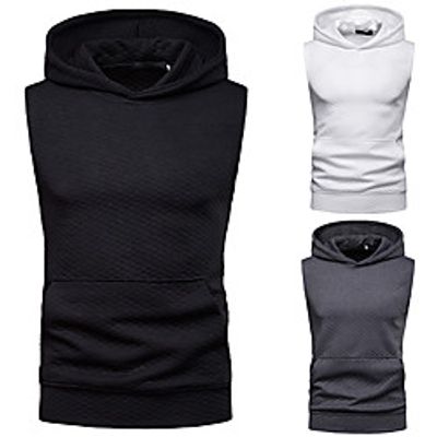 Men's Sleeveless Running Tank Top Tank Top Top Athletic Athleisure Summer Cotton Thermal Warm Breathable Soft Gym Workout Running Active Training Jogging Exercise Sportswear Solid Colored Normal Lightinthebox