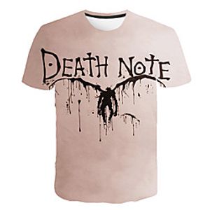 Inspired by Death Note Cosplay Anime Cartoon 100% Polyester 3D Harajuku Graphic Kawaii T-shirt For Women's / Men's miniinthebox
