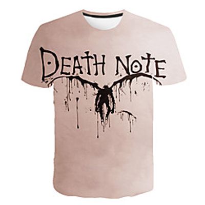 Inspired by Death Note Cosplay Anime Cartoon 100% Polyester 3D Harajuku Graphic Kawaii T-shirt For Women's / Men's miniinthebox