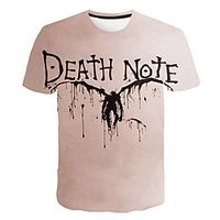Inspired by Death Note Cosplay Anime Cartoon 100% Polyester 3D Harajuku Graphic Kawaii T-shirt For Women's / Men's miniinthebox - thumbnail