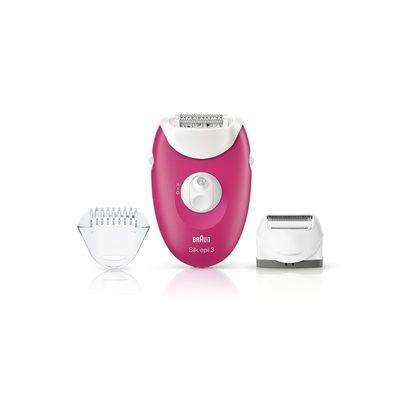 Braun Silk-epil 3 SE 3-410 Epilator | 3 Extras| SE3410 | Raspberry Pink Color Braun Silk-epil 3 SE 3-410 Epilator | 3 Extras| SE3410 | Raspberry Pink Color