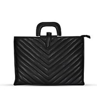 12 Inch Laptop / 13.3 Inch Laptop / 14 Inch Laptop Sleeve / Shoulder Messenger Bag / Briefcase Handbags Leather Stripes for Women for Business Office for Travel Shock Proof miniinthebox - thumbnail