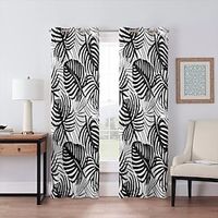Blackout Curtain Black Turtle Leaves Curtain Drapes For Living Room Bedroom Kitchen Window Treatments Thermal Insulated Room Darkening Lightinthebox