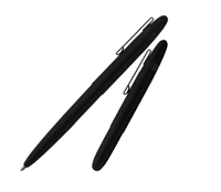 Fisher Bullet Matte Black Ball Pen With Clip (FS400BCL)