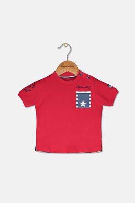Toddler Boys Chest Pocket Tee Red Toddler Boys Chest Pocket Tee Red