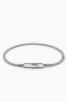 Cuban Link Paper Clip Bracelet in Sterling Silver, 3mm Cuban Link Paper Clip Bracelet in Sterling Silver, 3mm