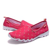Heart Shaped Color Match Mesh Breathable Slip On Flat Casual Shoes