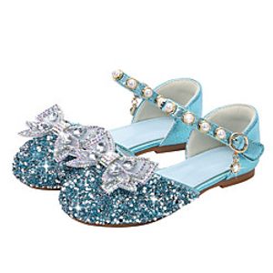 Girls' Flats Flower Girl Shoes Princess Shoes School Shoes Rubber PU Glitter Crystal Sequined Jeweled Little Kids(4-7ys) Big Kids(7years ) Daily Party  Evening Walking Shoes Rhinestone Bowknot Lightinthebox
