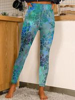 Women's Retro Floral Print Casual Daily Holiday Leggings