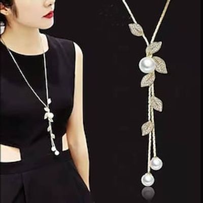 Korean Version Of Autumn And Winter Crystal Sweater Chain Necklace Wholesale High-end Women's Long Chain Versatile Tassel Pearl Pendant With Accessories Lightinthebox
