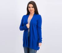Womens Open-Front Cardigan  Bright Blue - thumbnail