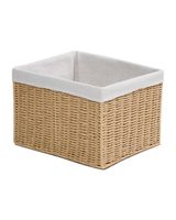 Homesmiths Storage Basket Brown with Liner - L25.4 x W30.5 x H20.3cm