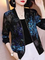 Long Sleeve Printed Sunscreen Jacket - thumbnail