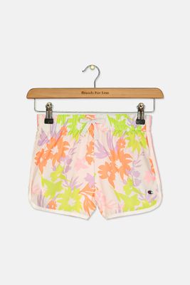 Kids Girls Floral Print Drawstring Short Garden White Kids Girls Floral Print Drawstring Short Garden White