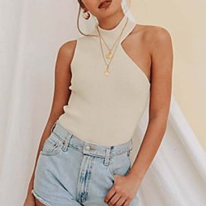 2021 european and american women's new amazon aliexpress knitted ins slim vest one-piece delivery t1221 miniinthebox