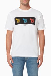 Zebra Logo T-shirt in Organic Cotton Jersey
