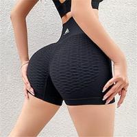 Women's Slim Nylon Plain Wine Black Casual / Sporty High Waist Short Sports Gym Summer Spring Lightinthebox