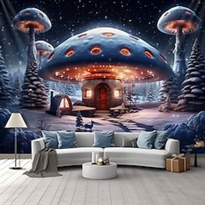 Mushroom Hanging Tapestry Wall Art Large Tapestry Mural Decor Photograph Backdrop Blanket Curtain Home Bedroom Living Room Decoration Lightinthebox