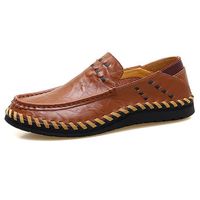 Men Hand Stitching Soft Non-slip Sole Casual Shoes