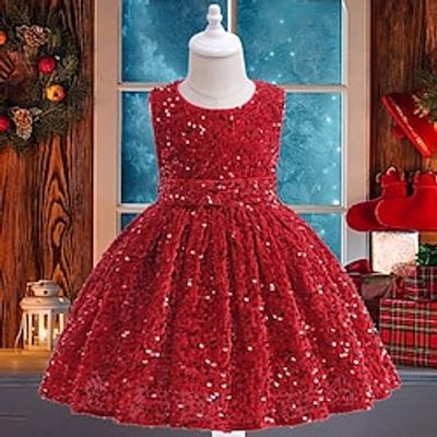 Toddler Girls' Party Dress Solid Color Sequin Sleeveless Formal Performance Sequins Ruched Princess Cotton Polyester Midi Party Dress Spring Fall Winter 3-7 Years Pink Red Green Lightinthebox Toddler Girls' Party Dress Solid Color Sequin Sleeveless Formal Performance Sequins Ruched Princess Cotton Polyester Midi Party Dress Spring Fall Winter 3-7 Years Pink Red Green Lightinthebox