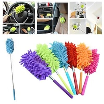 1Pc Microfiber Duster Brush Extendable Hand Dust Cleaner Anti Dusting Brush Home Duster Air-condition Car Furniture Cleaning Brush Cleaning Tool miniinthebox