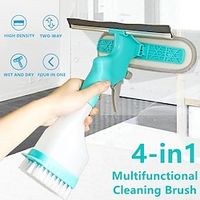 4 in 1 Window Cleaner Window Cleaning Brush with Spray Bottle Squeegee for Glass Cleaner Window Wipers 2PCS miniinthebox - thumbnail