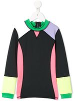 Stella McCartney Kids colour block rash guard - Black