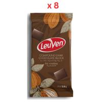 Leuven Compound Dark Chocolate Block 8x2.5KG Carton