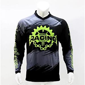 CAWANFLY Men's Long Sleeve Cycling Jersey Summer Black  Yellow Gear Bike Top Mountain Bike MTB Road Bike Cycling Quick Dry Sports Clothing Apparel  Micro-elastic Lightinthebox