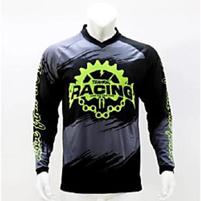 CAWANFLY Men's Long Sleeve Cycling Jersey Summer Black  Yellow Gear Bike Top Mountain Bike MTB Road Bike Cycling Quick Dry Sports Clothing Apparel  Micro-elastic Lightinthebox