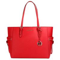 Michael Kors Gilly Large Bright Red Leather Drawstring Travel Tote Bag Purse - 88912