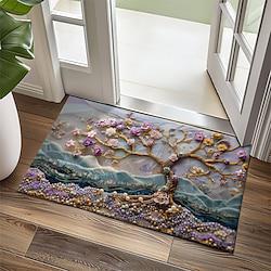 Purple Sparkling Tree of Life Doormat Non-Slip Oil Proof Rug Indoor Outdoor Mat Bedroom Decor Bathroom Mat Entrance Rug Door Mat Lightinthebox