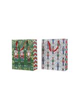 Kaemingk Decoris Paper Rectangle 24cm Gift Bag Nutcrackers with Handle Assorted 1 Piece