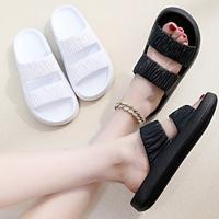 Women's Slippers Outdoor Slippers Beach Slippers Home Daily Flat Heel Open Toe Casual Comfort Minimalism EVA Loafer Black White Lightinthebox