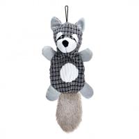 Freedog Racoon Plush Toy With Squeaker Dark Grey