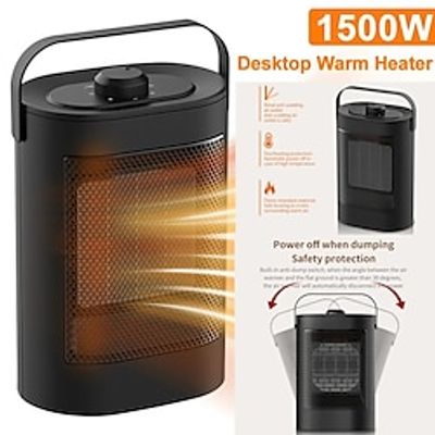Portable Electric PTC Ceramic Heater 110/220V 1500W Desktop Heater Fan 3 Gears Wind Home Electric Heating Warmer Hot Air Blower miniinthebox Portable Electric PTC Ceramic Heater 110/220V 1500W Desktop Heater Fan 3 Gears Wind Home Electric Heating Warmer Hot Air Blower miniinthebox